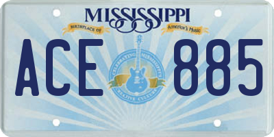 MS license plate ACE885