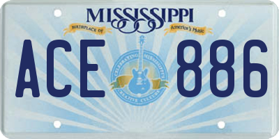 MS license plate ACE886
