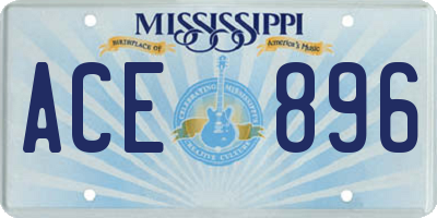 MS license plate ACE896