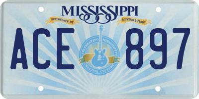 MS license plate ACE897