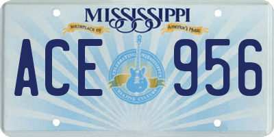 MS license plate ACE956