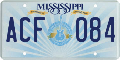 MS license plate ACF084
