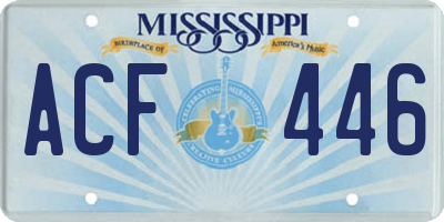 MS license plate ACF446