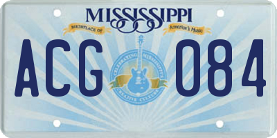MS license plate ACG084