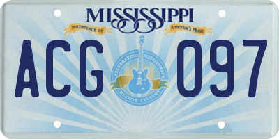 MS license plate ACG097