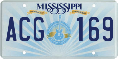 MS license plate ACG169