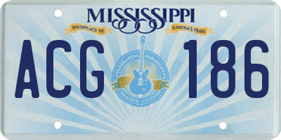 MS license plate ACG186
