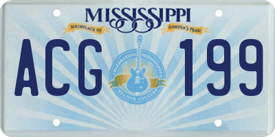 MS license plate ACG199