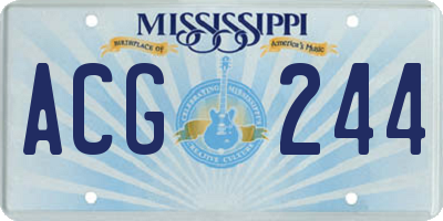 MS license plate ACG244
