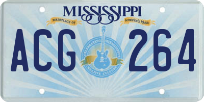 MS license plate ACG264