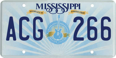 MS license plate ACG266