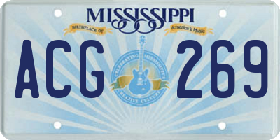 MS license plate ACG269