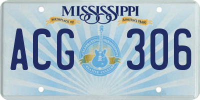 MS license plate ACG306