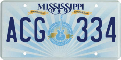 MS license plate ACG334
