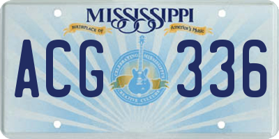 MS license plate ACG336