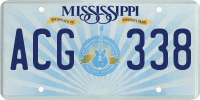 MS license plate ACG338