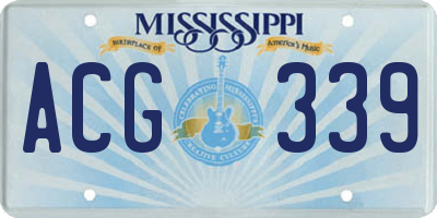 MS license plate ACG339