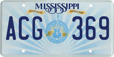 MS license plate ACG369
