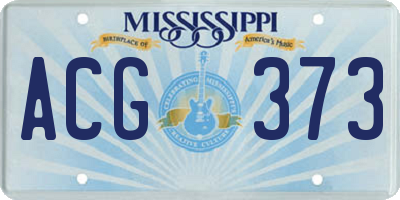 MS license plate ACG373