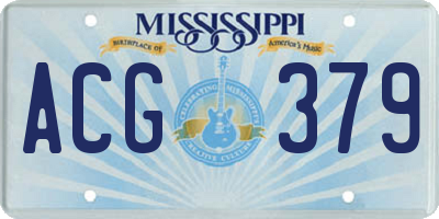 MS license plate ACG379