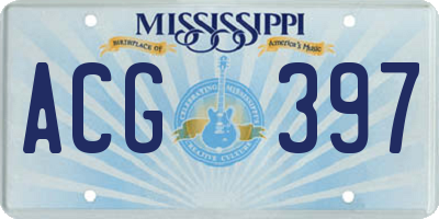 MS license plate ACG397