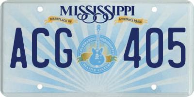 MS license plate ACG405