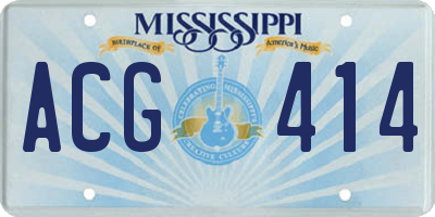 MS license plate ACG414