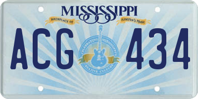 MS license plate ACG434