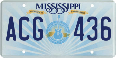 MS license plate ACG436