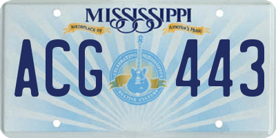 MS license plate ACG443