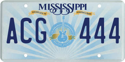 MS license plate ACG444
