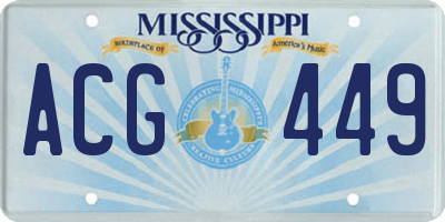 MS license plate ACG449