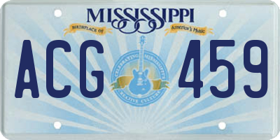 MS license plate ACG459