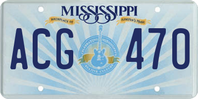 MS license plate ACG470