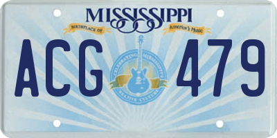 MS license plate ACG479