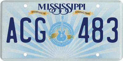 MS license plate ACG483