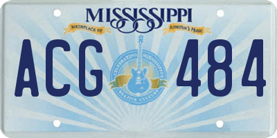 MS license plate ACG484