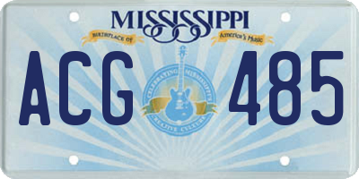 MS license plate ACG485