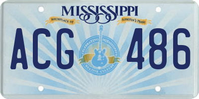 MS license plate ACG486