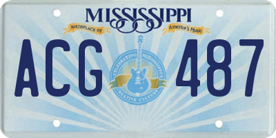 MS license plate ACG487