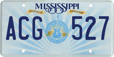 MS license plate ACG527