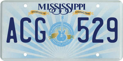 MS license plate ACG529