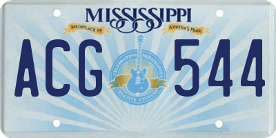 MS license plate ACG544