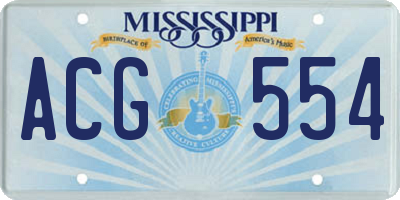 MS license plate ACG554