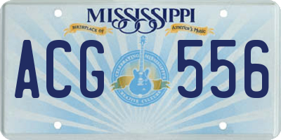 MS license plate ACG556