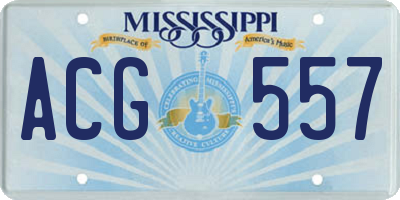 MS license plate ACG557