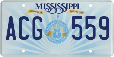 MS license plate ACG559