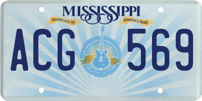 MS license plate ACG569