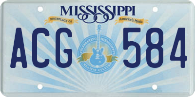MS license plate ACG584