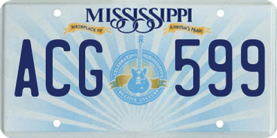 MS license plate ACG599